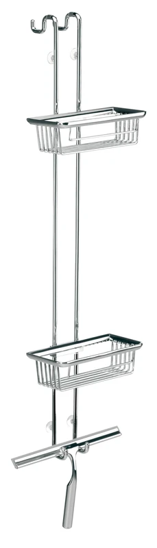 Emco System 2 Türetagere with 2 Deep Baskets and Shower Wiper, Chrome, 356600106 - Image 1