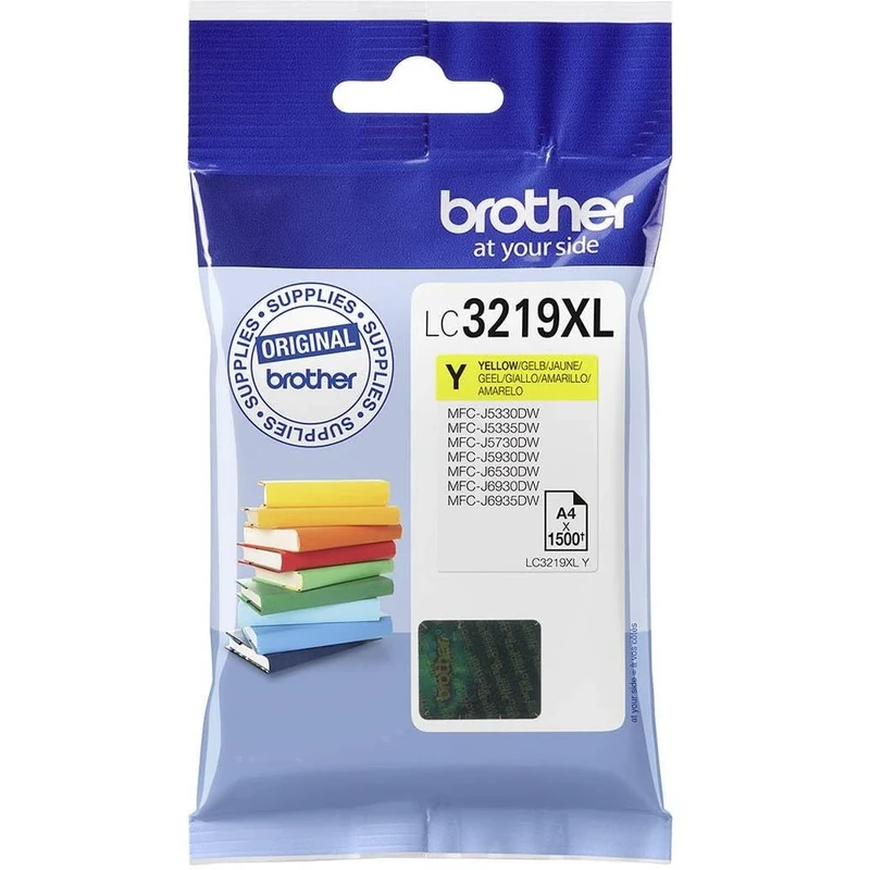 Brother LC-3219XLY Inkjet Cartridge, Yellow, Single Pack, Super High Yield, Includes 1 x Inkjet Cartridge, Brother Genuine Supplies