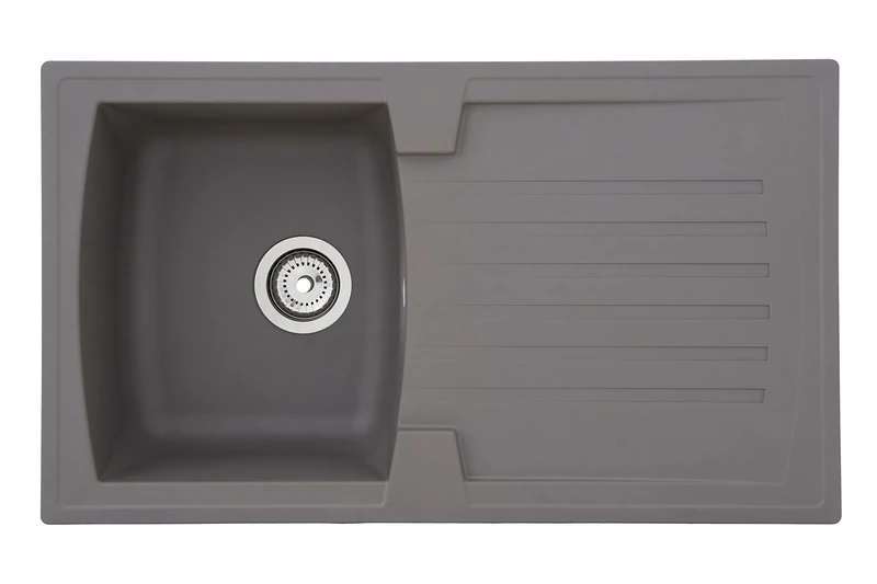 respekta Alineo100 Kitchen Sink, Concrete Grey, 86 cm