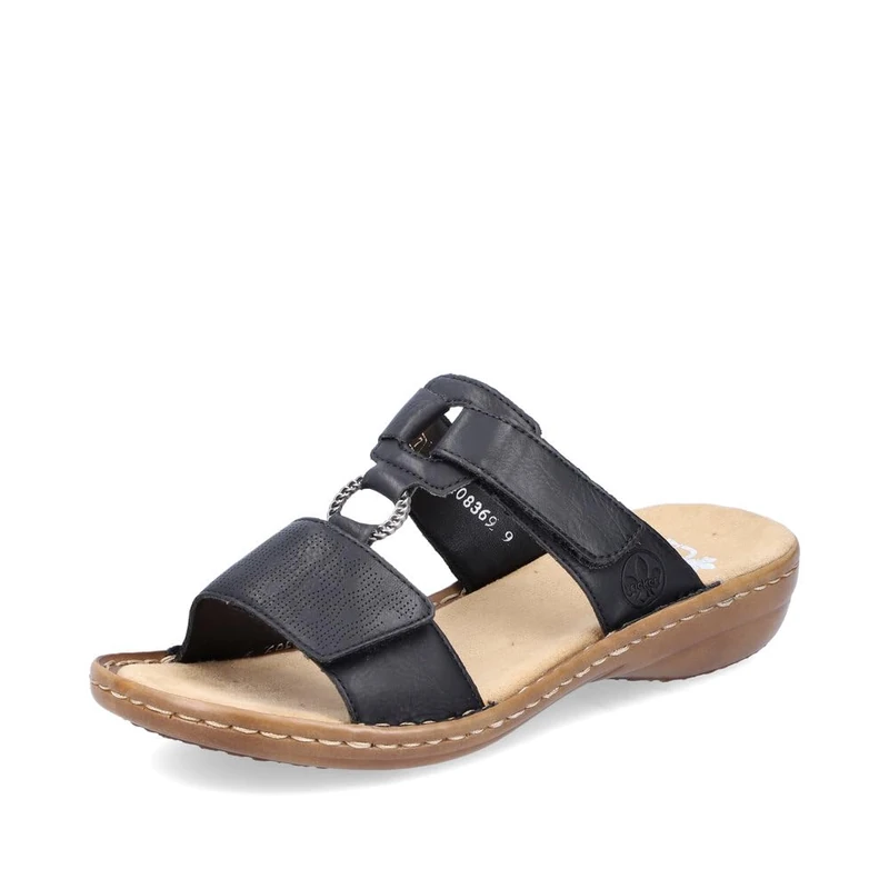 Rieker Women's 628m6 Mules - Black Faux Leather - Size 4 UK
