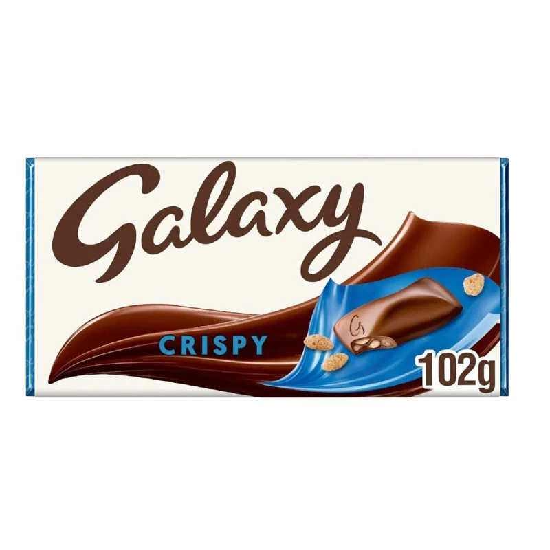 Galaxy Smooth Crispy Milk Chocolate Bar, Chocolate Gift, Movie Night Snacks, Sharing Bar 102g