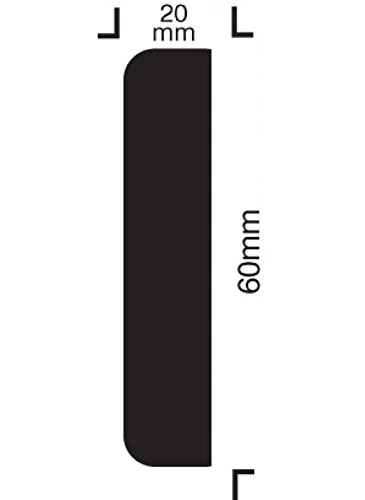 Caledonia Signs 59226 Impact Protection Label, Rectangle, 60/20 Self Adhesive