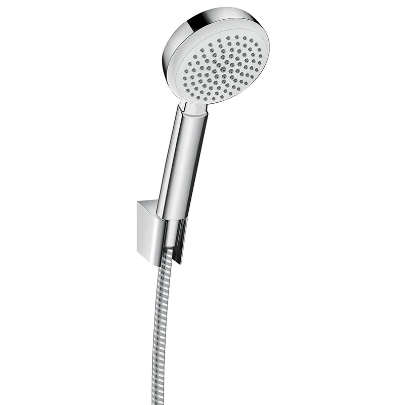 Hansgrohe 26762400 MyClub Hand Shower 1 Jet with Hose 1.5 m/Push-Button Easy Glide Kit White/Chrome