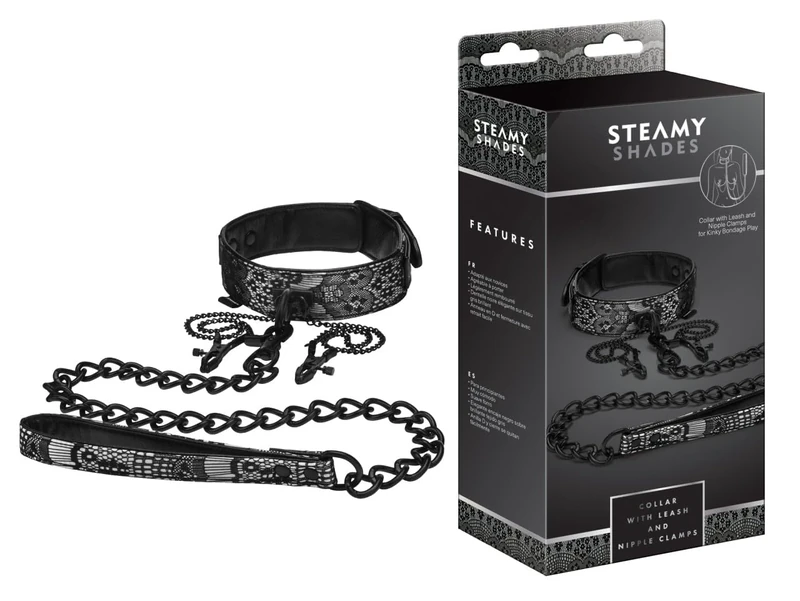 STEAMY SHADES Nipple Clamps Black/Silver One Size