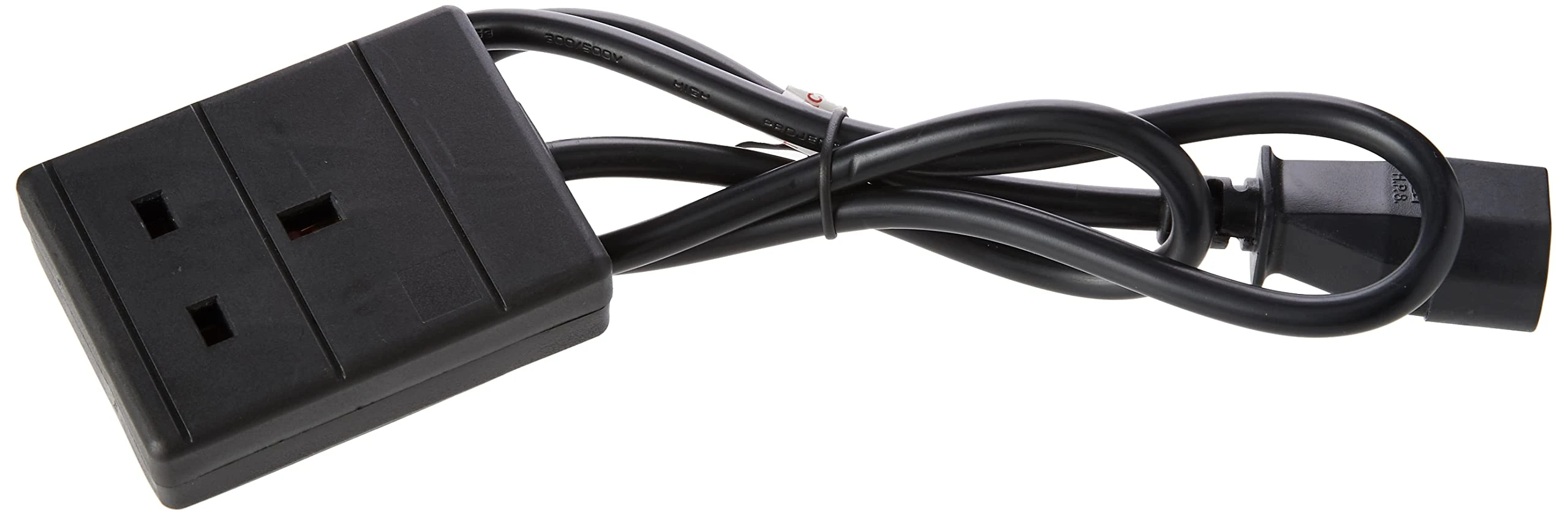 Pro Elec PEL01254 IEC C14 Plug To 13A UK Socket Power Lead, Black, 1m