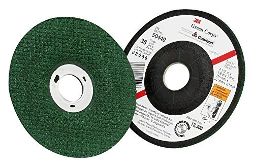 3M Green Corps Flexible Grinding Wheel - Metal Grinding Wheel for Angle Grinder - Ceramic Grain - Type 27-4.5" x 1/8 x 7/8"