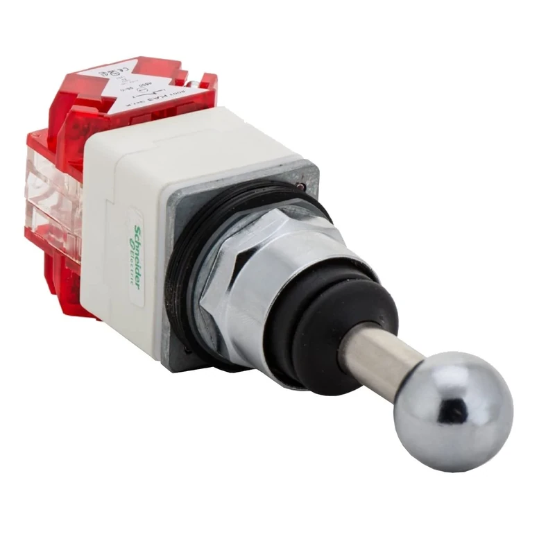 Schneider Electric Joystick controller head, Harmony 9001K, metal, 30 mm, 2 directions, spring return to center,Vertical - Image 1