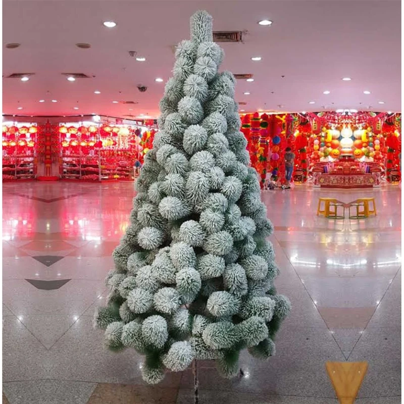 8ft Artificial Christmas Tree Snow Covered Elegant with Various Tips Xmas Home Decor
