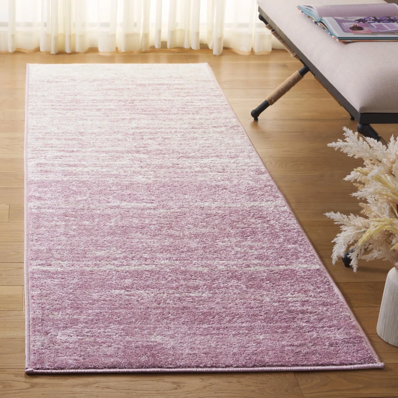 Safavieh Modern Ombre Indoor Woven Runner Area Rug, Adirondack Collection, ADR113, in Cream / Purple, 76 X 244 cm for Living Room, Bedroom or Any Indoor Space