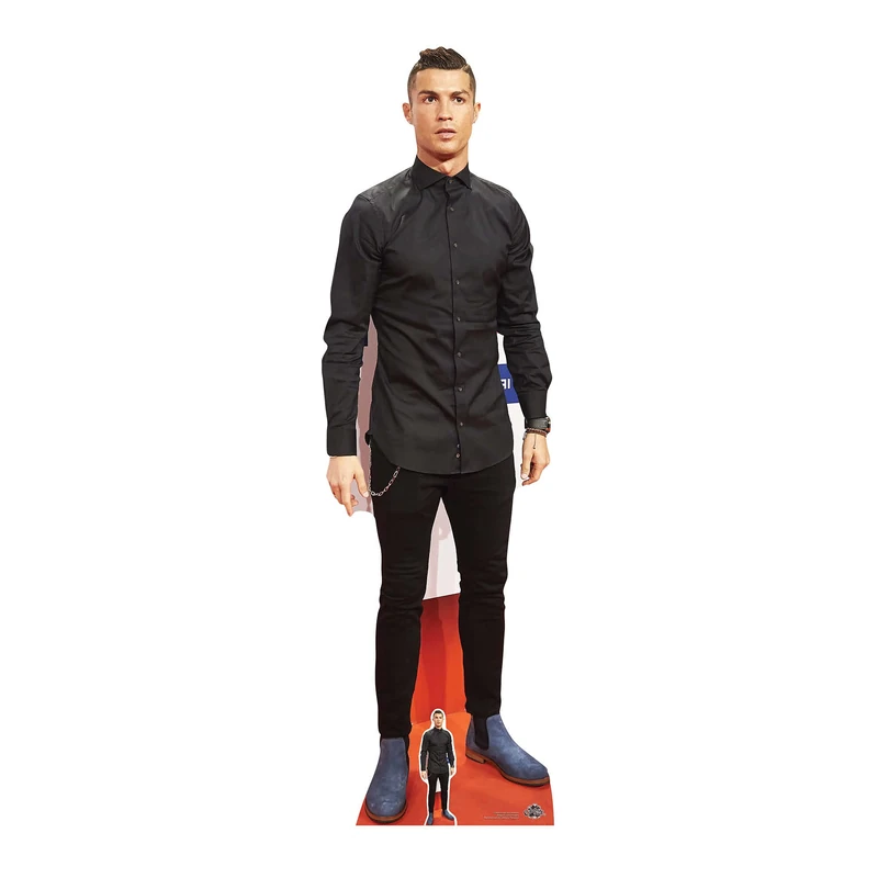 Star Cutouts CS649 Cristiano Ronaldo Lifesize Cardboard Cutout 181 cm – Football Superstar Standee for Events, Parties & Fan Displays