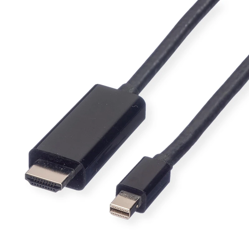 Value MiniDP KBL MiniDP UHDTV St/St 1 m black 3 m - Image 1
