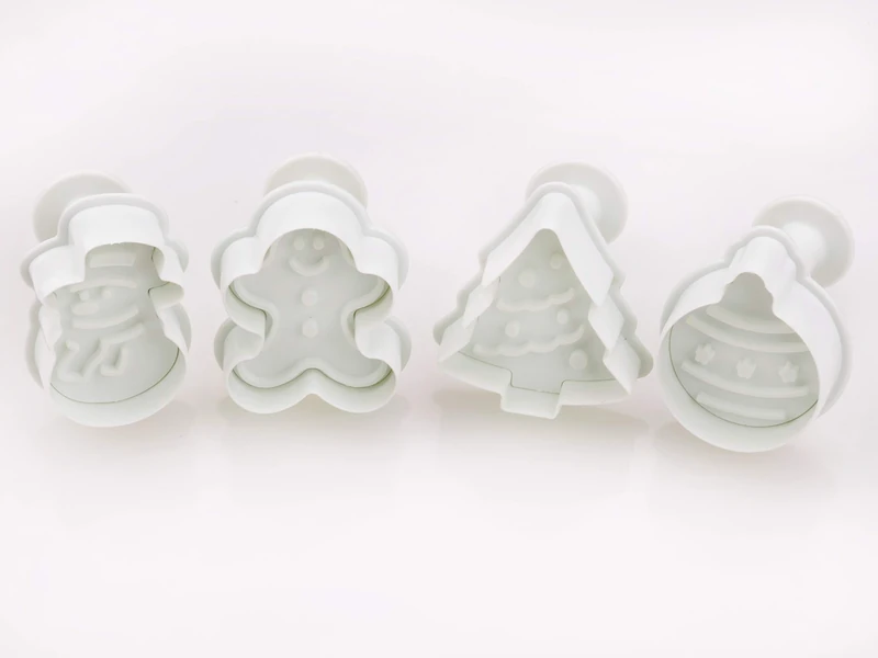 White Plastic 13110 Christmas Designs Set of 4 Pieces 10 x 31 x 6 cm