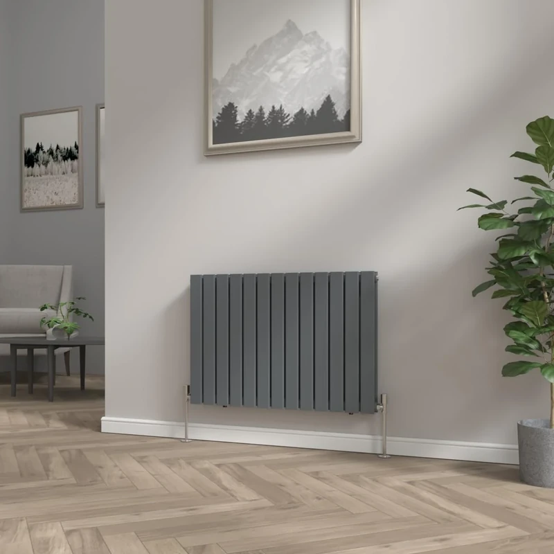 NRG 600x884 Horizontal Flat Panel Designer Radiator Bathroom Heater Central Heating Rad Double Column Anthracite