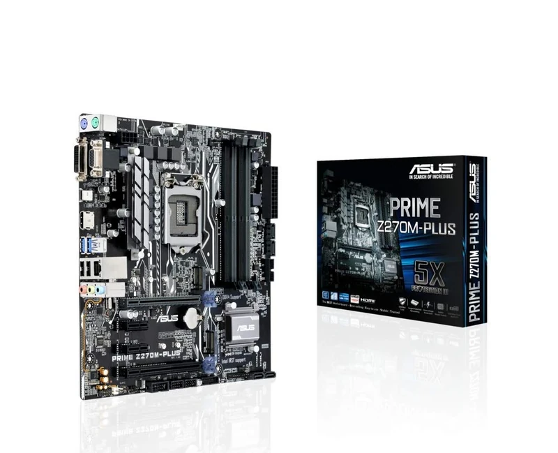 ASUS LGA 1151 PRIME Z270M-PLUS Intel Z270 M-ATX Motherboard - Black