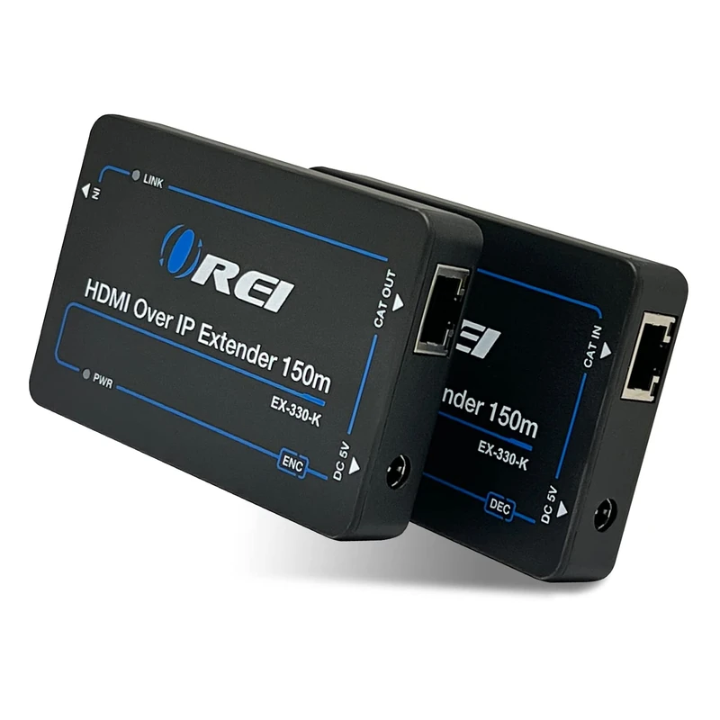 OREI HDMI over Ethernet Extender Over IP with CAT5/CAT6 Cable, with IR Upto 330 Feet - Loop Out - 1080P Full HD Signal Distribution - One to Many option