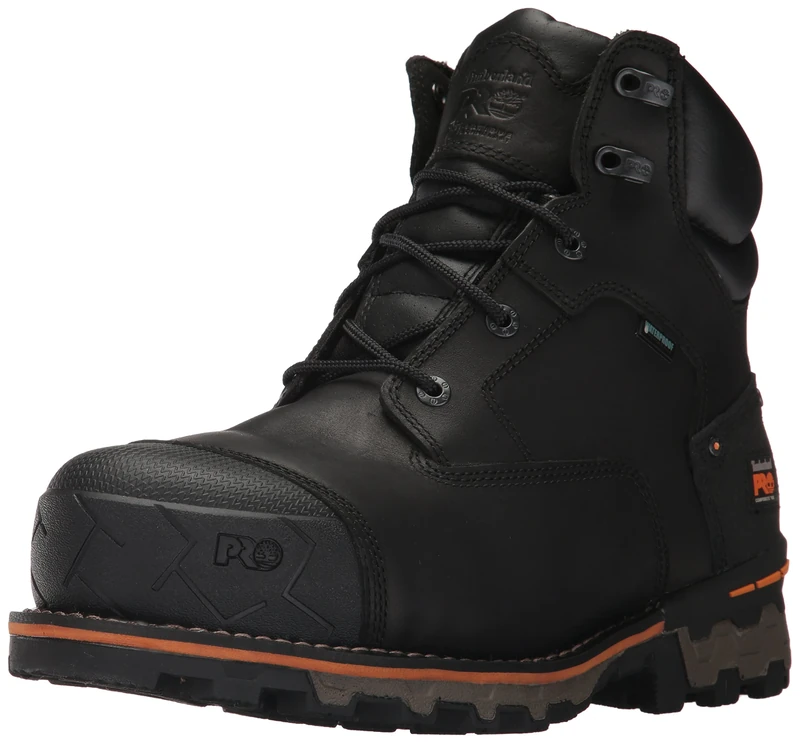 Timberland PRO Men's 6 in Boondock CT WP, Black Full Grain Leather, 6 UK