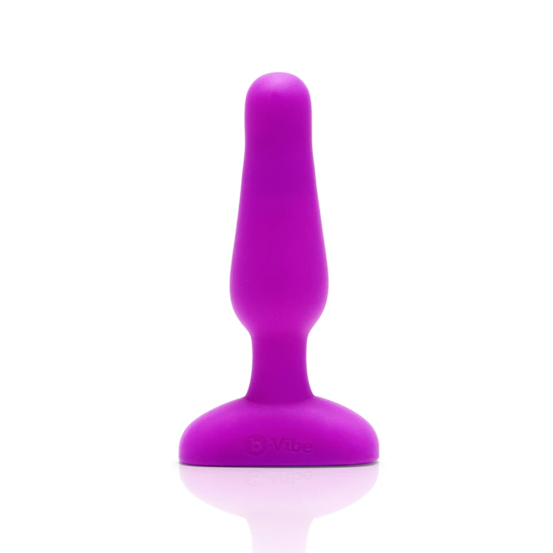b-Vibe Novice Plug, Fuchsia/Silver