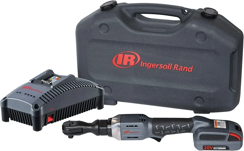 Ingersoll Rand R3150-K12-EU Ratchet Wrench Set – 1/2" Electric Ratchet, 20V 2.5Ah Battery, Charger, 73 Nm Torque, Includes Tool Case for Storage.