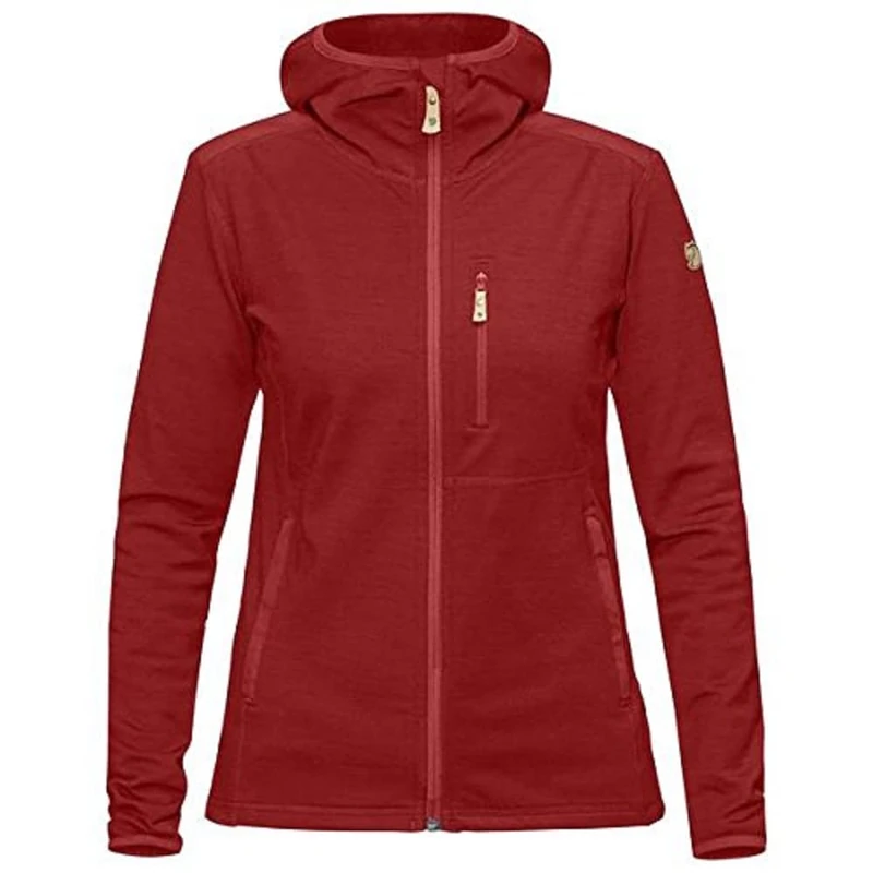 Fjällräven Keb Fleece Hoodie W Sweatshirt - Red, X-Large