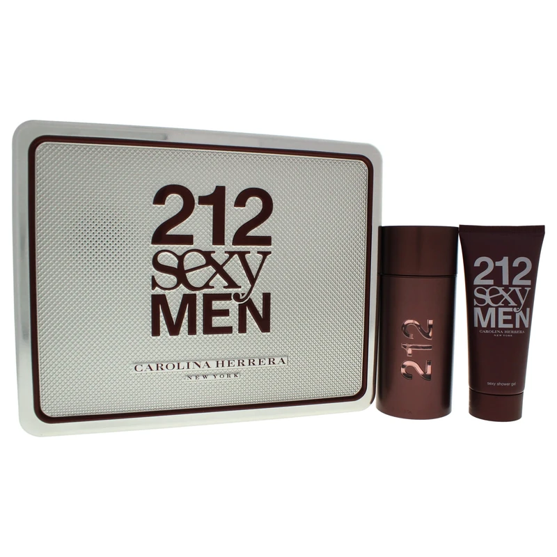 Carolina Herrera 212 Sexy Men For Men 2 Pc Gift Set 3.4Oz Edt Spray, 3.4 Oz Sexy Shower Gel