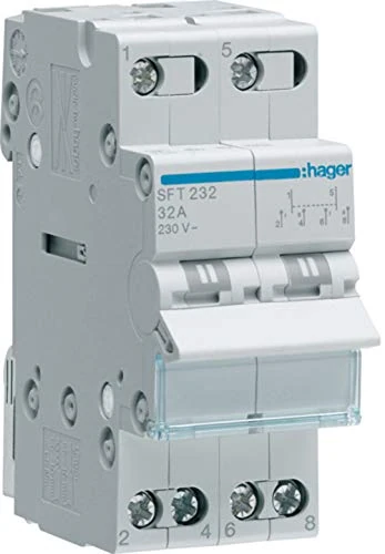 Hager - Modular Switch 2 Poles 32a Common up i-ii