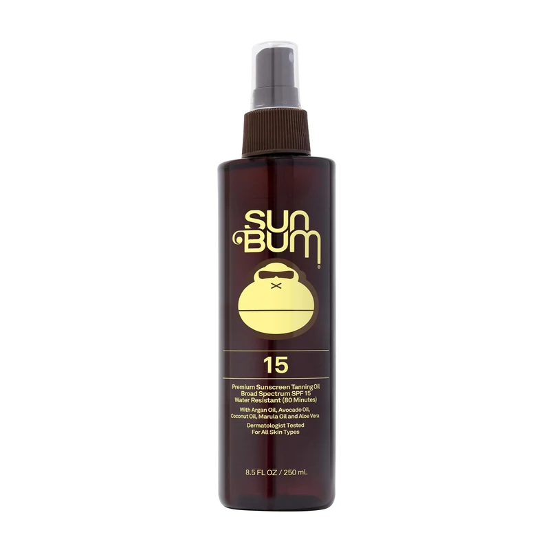 Sun Bum Moisturizing Tanning Oil, SPF 15, 9oz Bottle, Protecting Dark Tanning Oil, Organic Coconut Oil, Aloe Vera