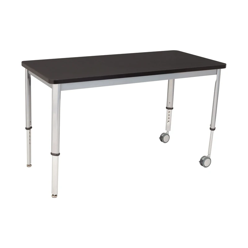 School Outfitters LNT-INM3020GP-SO Adjustable-Height Planning Desk, 48" W x 24" D, Graphite Nebula - Image 1