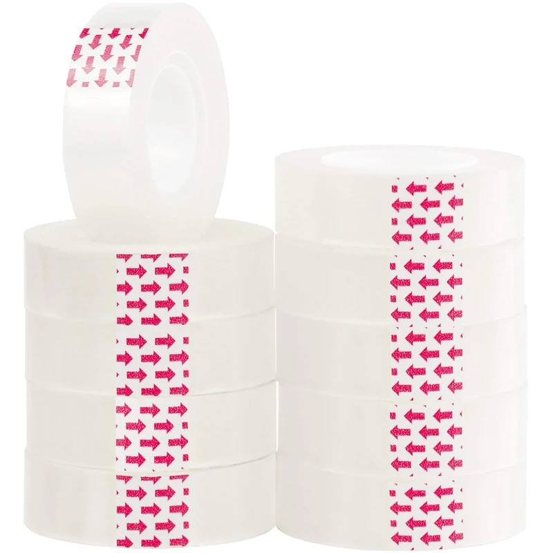 Packatape Cellotape 10 Clear Transparent Tape Rolls | 15mm x 33m | Sticky Tape | Ideal for Gift Wrap Christmas Birthday Home Office School