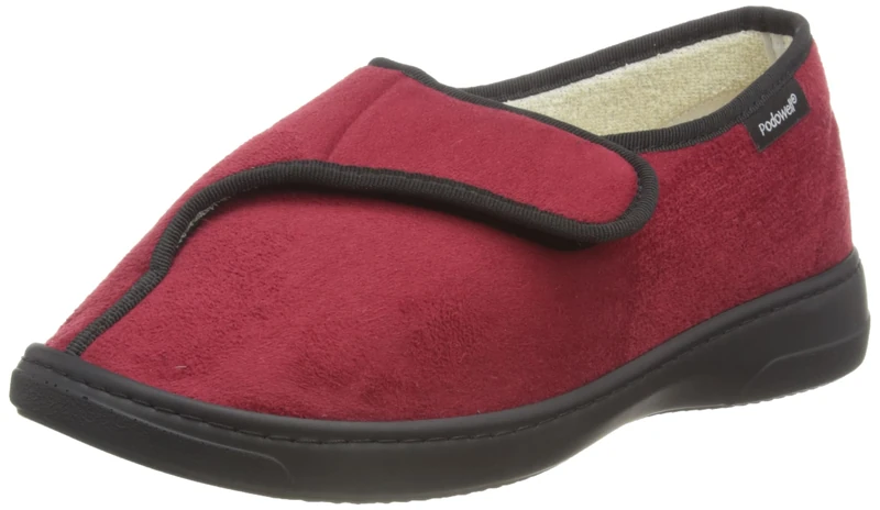 PodoWell Unisex Amiral Slipper, Red, 7.5 UK Wide