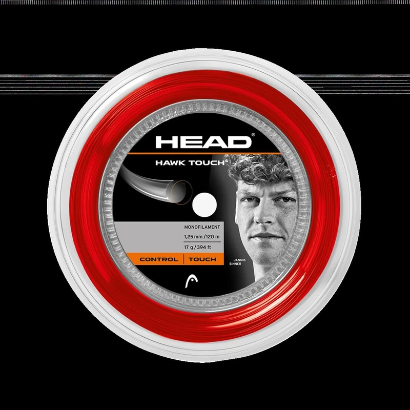 HEAD Lynx 200m Reel Tennis String, Red, 16