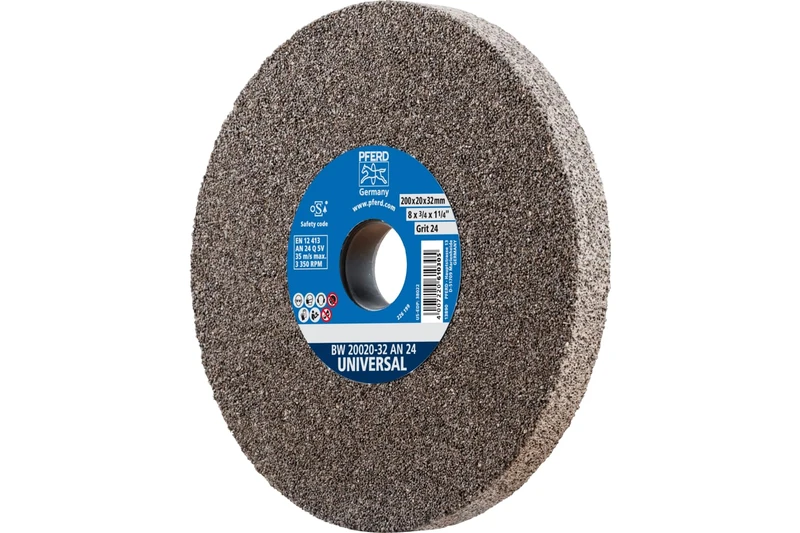Horse Sanding disc 200 x 20 x 32 mm – with Integrated Reduction Sleeves (25/20/16 mm)., BW 20020-32 an 24 Universal