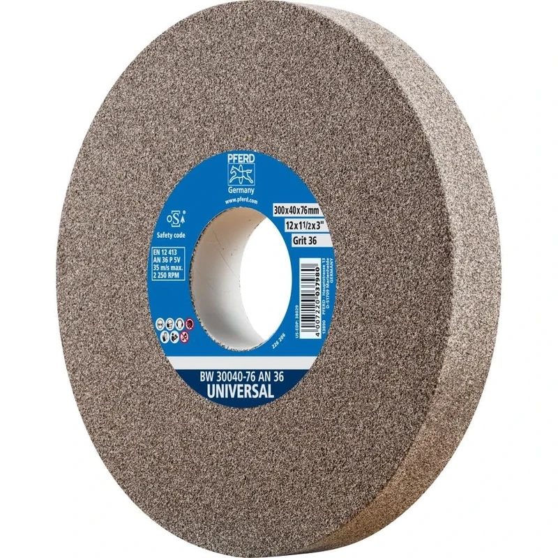 PFERD 39009715 Universal Sanding Disc 300 x 40 x 76 mm A36 Hard Sanding Disc for Universal Grinding Tasks