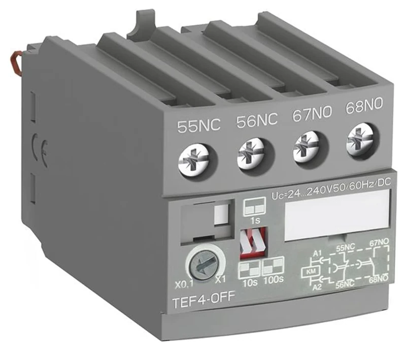ABB TEF4-OFF Frontal Electronic Timer, Block Contactors Accessories (ABB1SBN020114R1000)