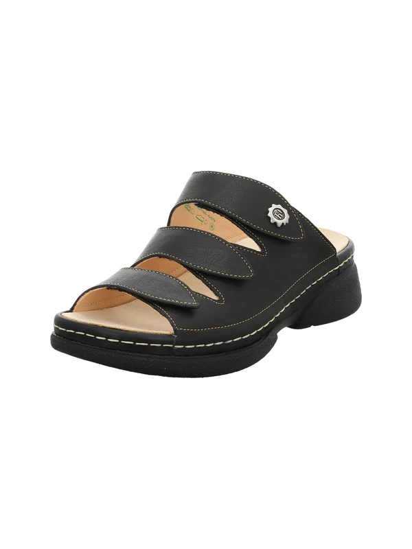 Think! Damen CAMBIO chromfrei gegerbte nachhaltige Pantolette, Schwarz/Kombi 0000