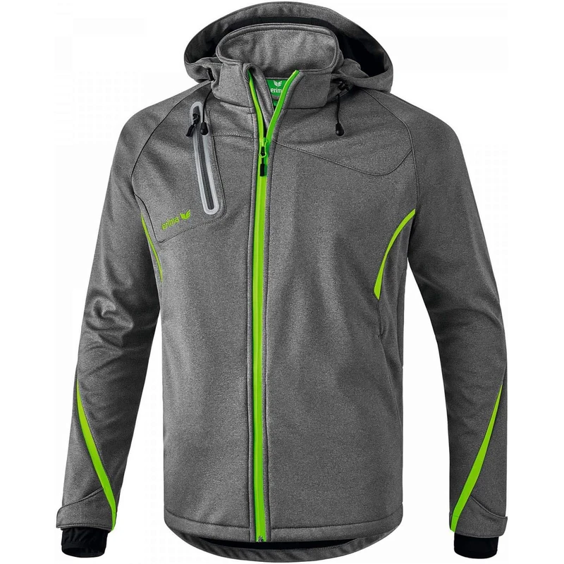 Erima Men Outdoor Basics Softshell Jacket Function - grey marl/green gecko, XXL