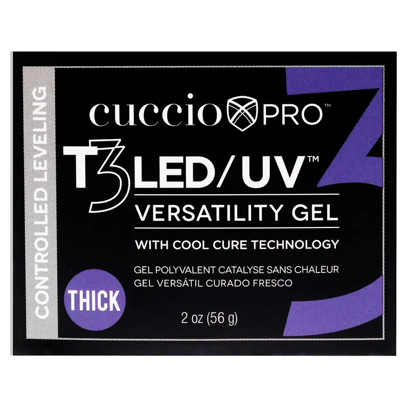 Cuccio Pro - T3 Cool Cure Versatility Gel - Self Leveling Opaque Petal Pink - for Women - Nail Gel - 2 oz