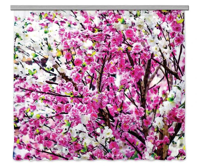 AG Design Curtains, 3D Photo Print, Light, 100% PES, Multicolor, 280 x 245 cm/ 110,2 x 96,5 inches