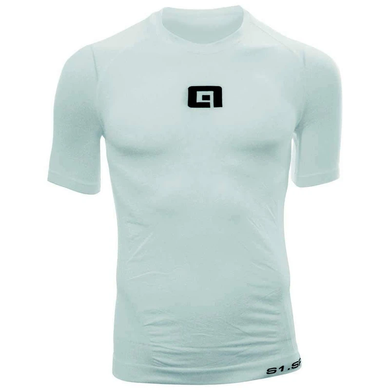 Alé Cycling Men's S1 Spring Intimo Short Sleeve Base Layer, White, S/M