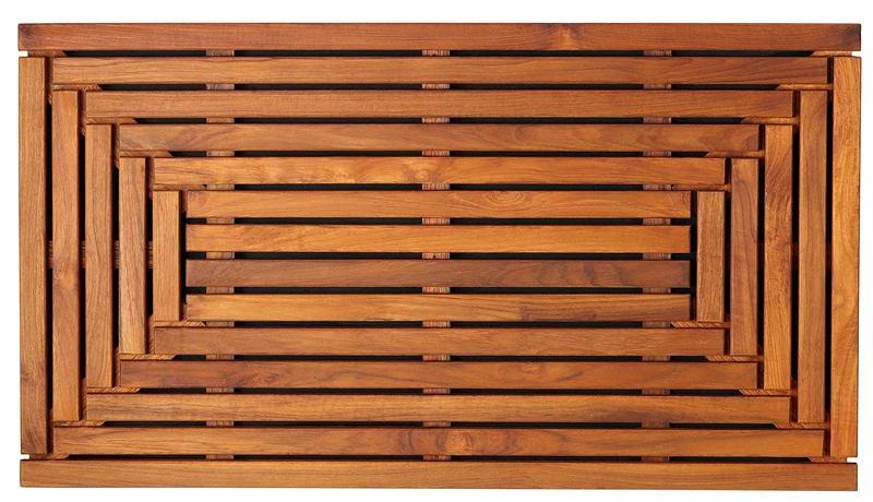 Bare Decor Giza Shower, Spa, Door Mat in Solid Teak Wood, 36" x 20"