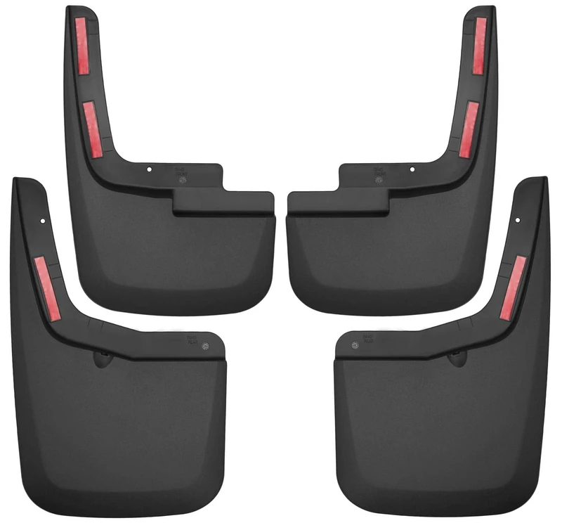 Husky Liners Mud Guards | Front and Rear Mud Guards - Black | 58456 | Fits 2015-2020 Ford F-150 w/OEM Fender Flares 4 Pcs