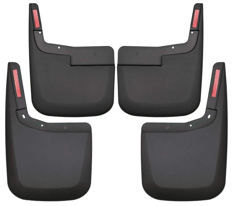 Husky Liners - Front & Rear Mud Guards | 2015-2020 Ford F-150 No Fender Flares, Front & Rear Set - Black, 4 Pc | 58446