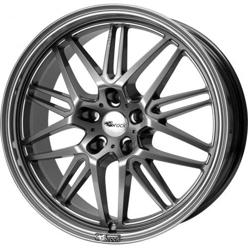 Brock B28 8.5 x 19 ET 35 Bolt Circle 5 x 110 Hub Centering 65.1 580070675, Chrome Silver Painted