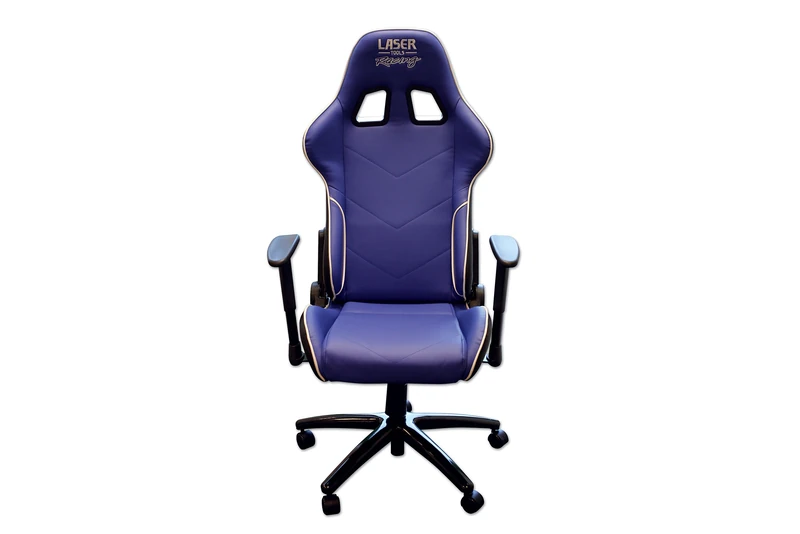Laser 6655 Laser Tools Racing Chair - Blue with White Piping - Image 1
