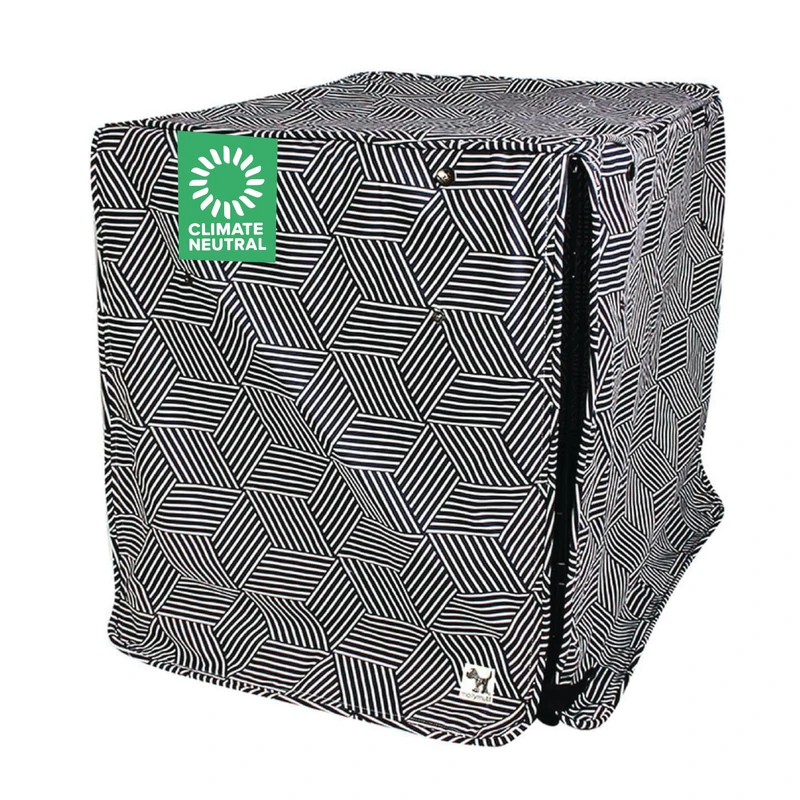 Rough Gem 30-inch Dog Crate Cover, Molly Mutt Medium Kennel Cover Measures 30” x 21” x 24”, Two Panel Doors Roll Up, Made from Machine-Washable 100% Cotton That is Durable, Breathable & Pre-Shrunk