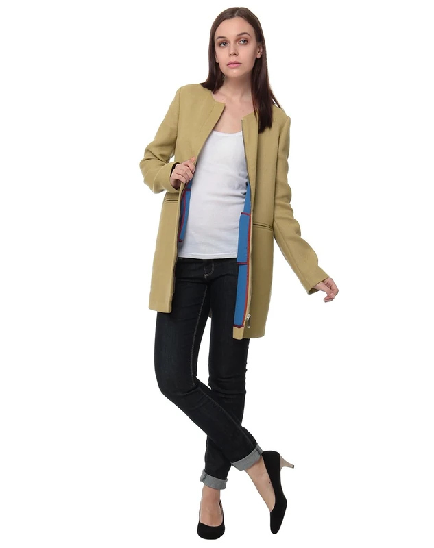 United Colors of Benetton Women's Smart Coat Trench Long Sleeve Coat, Beige, 8 (Manufacturer Size:40) - Image 1