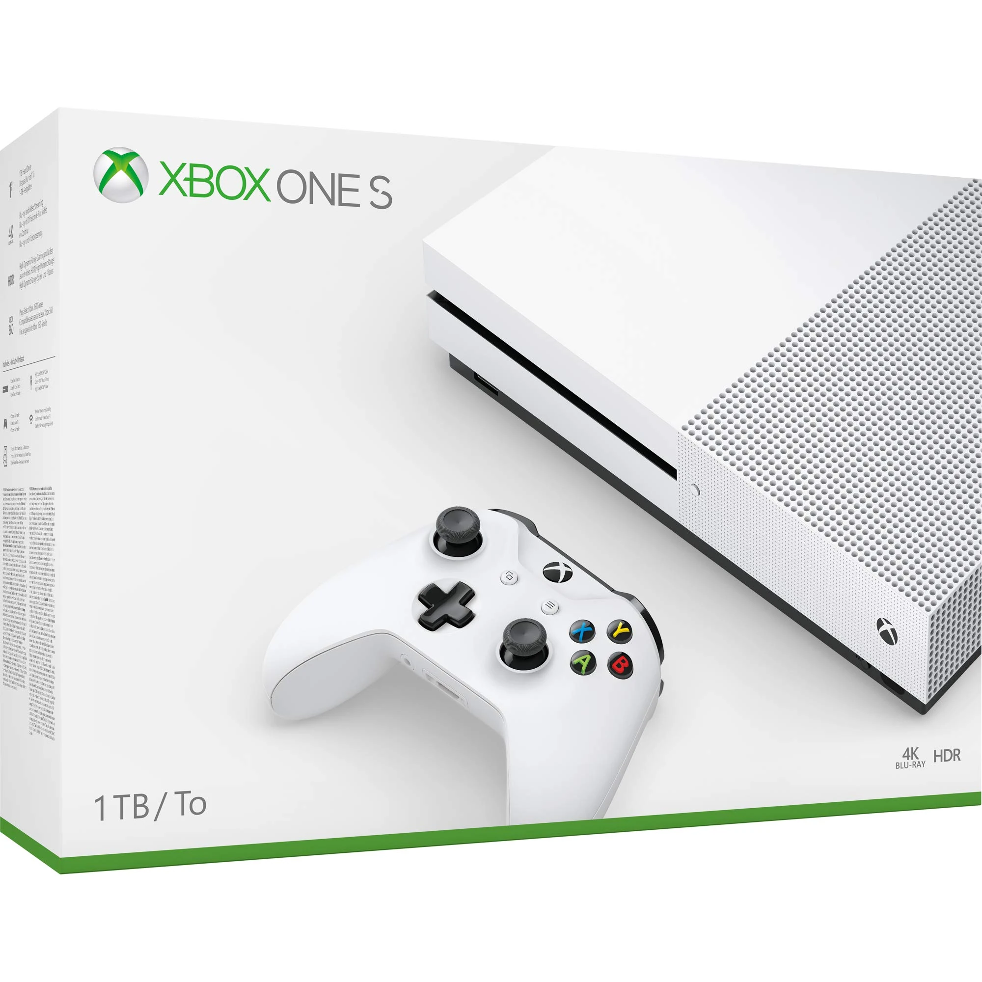 Xbox One S 1TB + White Xbox Controller, 1 month Xbox Game Pass & 14 days Xbox Live Gold