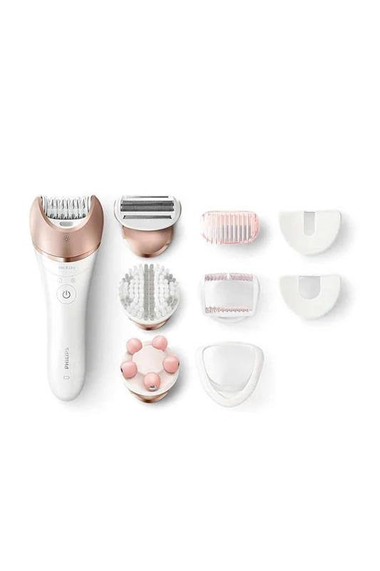 Philips Satinelle Prestige Wet and Dry Cordless Epilator for Face and Body with 8 Attachments - BRE650/00 - Image 1