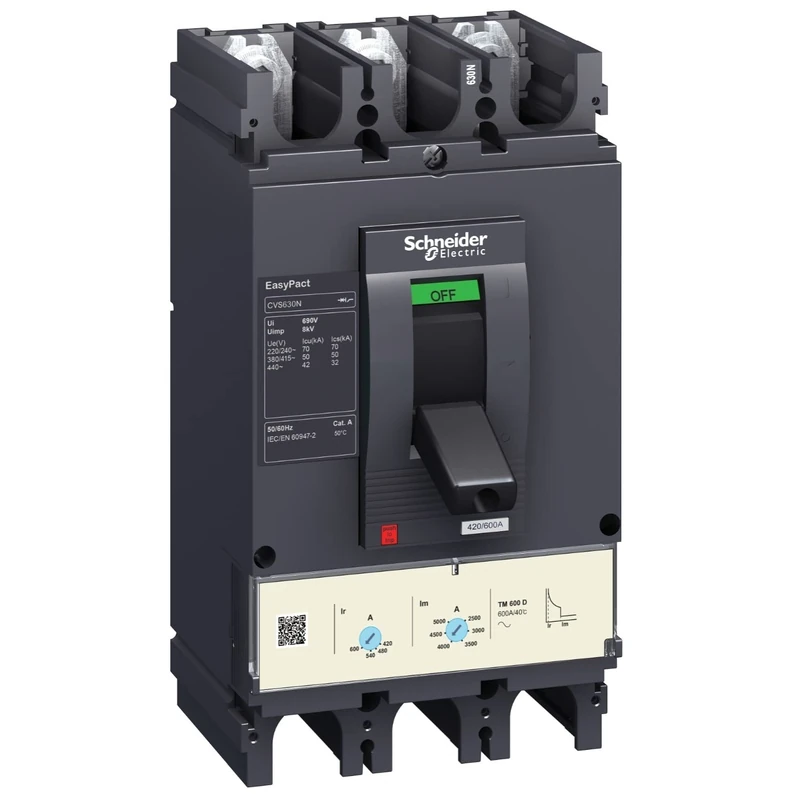 Schneider Electric lv563316 EASYPACT CVS, Automatic Switch cvs630 N tm600d, 3P/3R