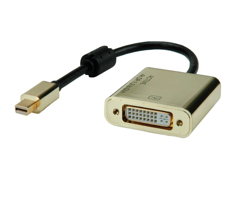 ROLINE GOLD Mini Displayport DVI Adapter with cable | Mini-DP St - DVI Bu | 0.10 m