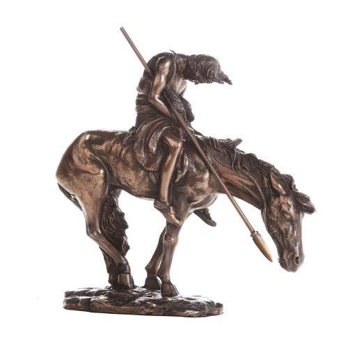 Pacific Giftware The End of Trail Bronze Finish Native American Indian Warrior Collectible Figurine 7.5 H - Image 1